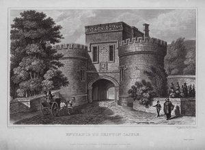 Eingang zu Skipton Castle von Nathaniel (after) Whittock