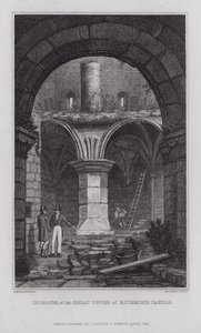 Inneres des Großen Turms von Richmond Castle von Nathaniel (after) Whittock