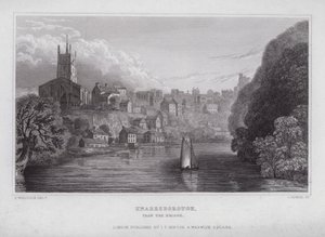 Knaresborough, von der Brücke aus von Nathaniel (after) Whittock