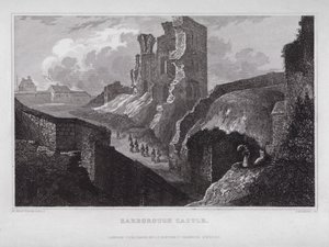 Scarborough Castle von Nathaniel (after) Whittock