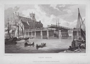 Selby Bridge von Nathaniel (after) Whittock