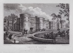 Skipton Castle, Sitz des Earl of Thanet von Nathaniel (after) Whittock