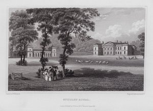 Studley Royal von Nathaniel (after) Whittock