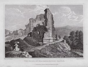 Die Ruinen von Knaresborough Castle von Nathaniel (after) Whittock
