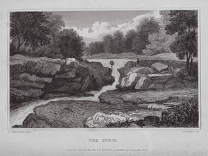 The Strid von Nathaniel (after) Whittock