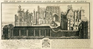 Die Ostansicht von Kenilworth Castle in der Grafschaft Warwick, 1729 von Nathaniel Buck