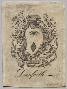 Exlibris: Wappen mit der Inschrift Danforth