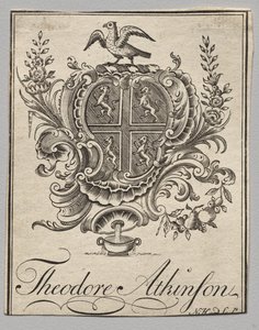 Exlibris: Wappen mit Theodore Atkinson