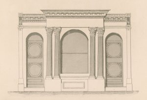 Ladenfront für Mr. Mabers Wein- und Spirituosengeschäft, Tyndale Place, Islington von Nathaniel Whittock