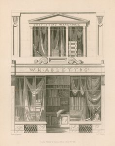Ladenfront für W H Ablett, Ausstattungswarenhaus, Cornhill, London von Nathaniel Whittock