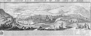 Die Südostansicht der Stadt Bath, 1734 von Nathaniel and Samuel Buck