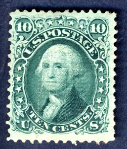 10c Washington E Grill Einzelstück, 1867 von National Bank Note Company