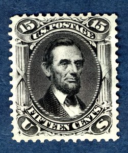 15c Abraham Lincoln Neuauflage Einzelstück, 1875 von National Bank Note Company