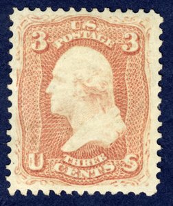 3c Washington Einzelstück, 1861 von National Bank Note Company