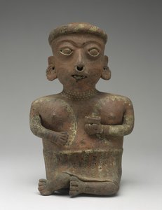 Weibliche Figur, Teil eines sitzenden Paares, 300 v. Chr. - 300 n. Chr.
