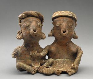 Verbundenes Ehepaar, 300 v. Chr. - 300 n. Chr. von Nayarit Nayarit