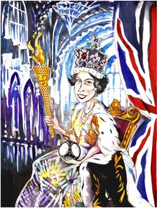 Königin Elizabeth II 2012, von Neale Osborne von Neale Osborne