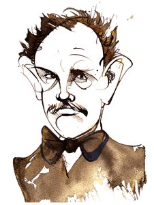 Richard Strauss, deutscher Komponist und Dirigent (1864-1949); Karikatur
