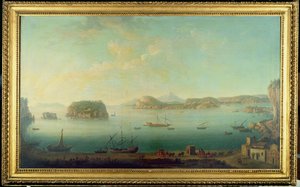 Ein Blick auf die Küste in der Nähe von Neapel mit den Inseln Nisida, Procida, Ischia und Capri, ca. 1780
