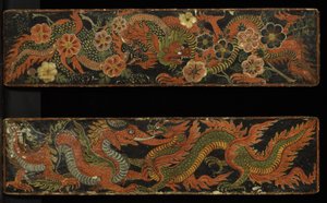 Ein Paar buddhistische Manuskriptdeckel, 1659 von Nepalese School
