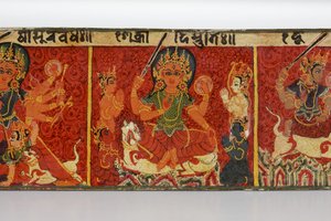 (Detail) von einem Devimahatmya-Manuskriptcover