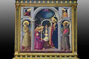 Verkündigung zwischen den Heiligen Franziskus und Hieronymus