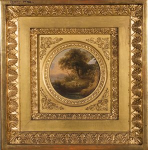 Baumlandschaft mit figürlicher Staffage