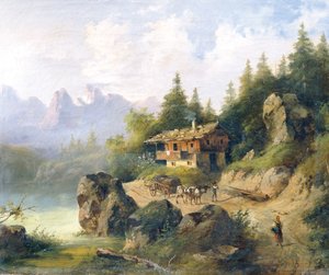 Berchtesgaden mit Watzmann von Leopold Blonder