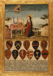 Die Jungfrau Maria vertraut die Stadt Siena Jesus an von Neroccio di (1447 1500) Landi