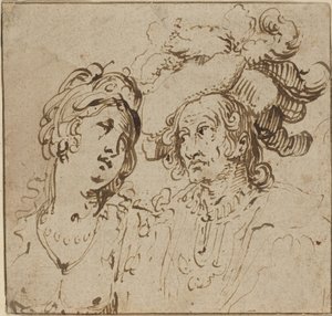 Kavalier mit einer Dirne von Netherlandish 17th Century