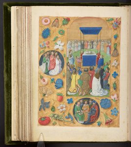 Add. 17280, f.77v, Die Anbetung des mystischen Lammes, aus den Stunden von Philipp dem Schönen, ca. 1495 von Netherlandish School