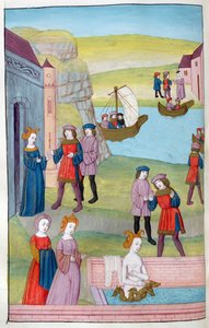 Scylla weist Glaucus zurück, Circes Liebestrank verunstaltet Scylla, aus Metamorphosen 14 von Ovid, 1479 von Netherlandish School