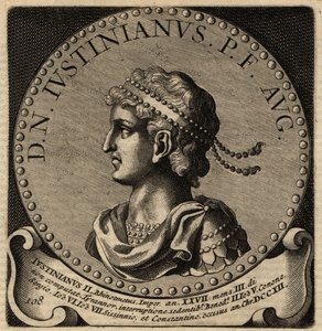 Porträt des byzantinischen Kaisers Justinian II.