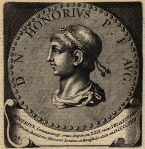 Porträt des römischen Kaisers Honorius. von Netherlandish School