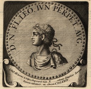 Porträt des römischen Kaisers Leo II.