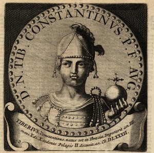 Porträt des römischen Kaisers Tiberius II. Konstantin