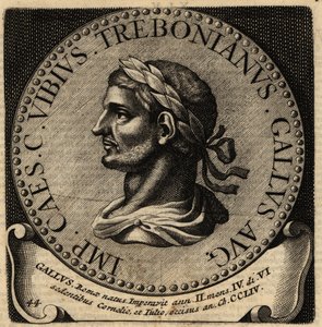 Porträt des römischen Kaisers Trebonianus Gallus