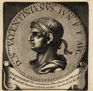Porträt des römischen Kaisers Valentinian II.