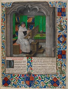 Vincent de Beauvais liest an seinem Schreibtisch, aus 