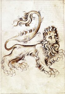 Das Sternzeichen Löwe (Pergament)