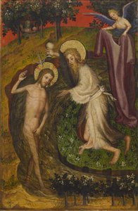 Die Taufe, von einem Klappaltar, ca. 1400