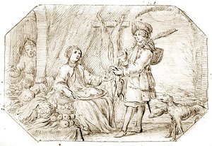 Die vier Jahreszeiten: Winter - Rückkehr von der Jagd, ca. 1675 von Netherlandish School