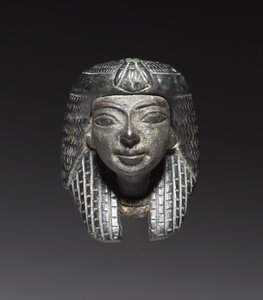 Bronzeaufsatz von einem "Shawabty-Bündel": Kopf, späte 18. bis 19. Dynastie, ca. 1336-1256 v. Chr. von New Kingdom Egyptian