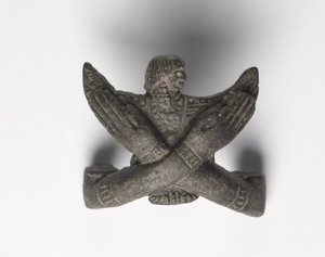 Bronzemontierung von einem Shawabty-Bündel: Gekreuzte Arme, späte 18. bis frühe 19. Dynastie, um 1336-1256 v. Chr. von New Kingdom Egyptian
