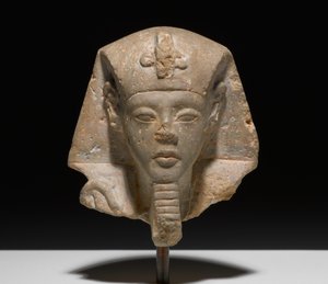 Kopf von einem Shabti von Akhensten, ca. 1352-1336 v. Chr.
