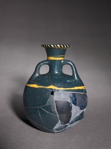 Lentoid-Flasche oder Pilgerflasche, späte 18. bis 19. Dynastie, um 1336-1186 v. Chr.