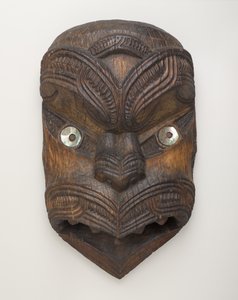 Giebelmaske (Koruru) aus Gisborne, Nordinsel, um 1860 von New Zealand School