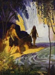 Illustration für Westward Ho! von Charles Kingsley von Newell Convers (after) Wyeth
