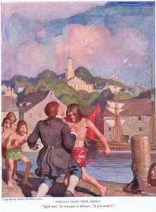 Johnnys Kampf mit Cherry! Hör jetzt auf, flüsterte er, wenn du willst von Newell Convers Wyeth