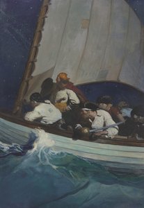 "Oh, Morgans Männer sind hinter dir her; und Blackbeard--Freibeuter!..." von Newell Convers Wyeth